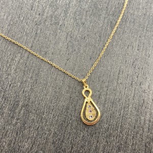 Conjunto Bijuteria Gota - Colar e Brinco Banhados