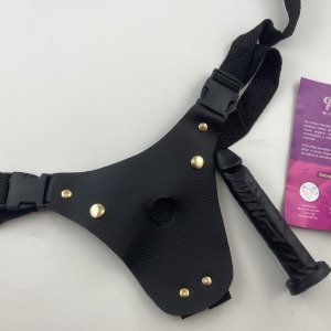 Cinta Peniana em Couro Sinttico Prtese Pnis Realstico 13x2,3cm Soulsex