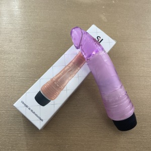 Pnis Realstico Colorido com Vibrador 19x4,3cm