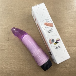 Pnis Realstico Colorido com Vibrador 19x4,3cm
